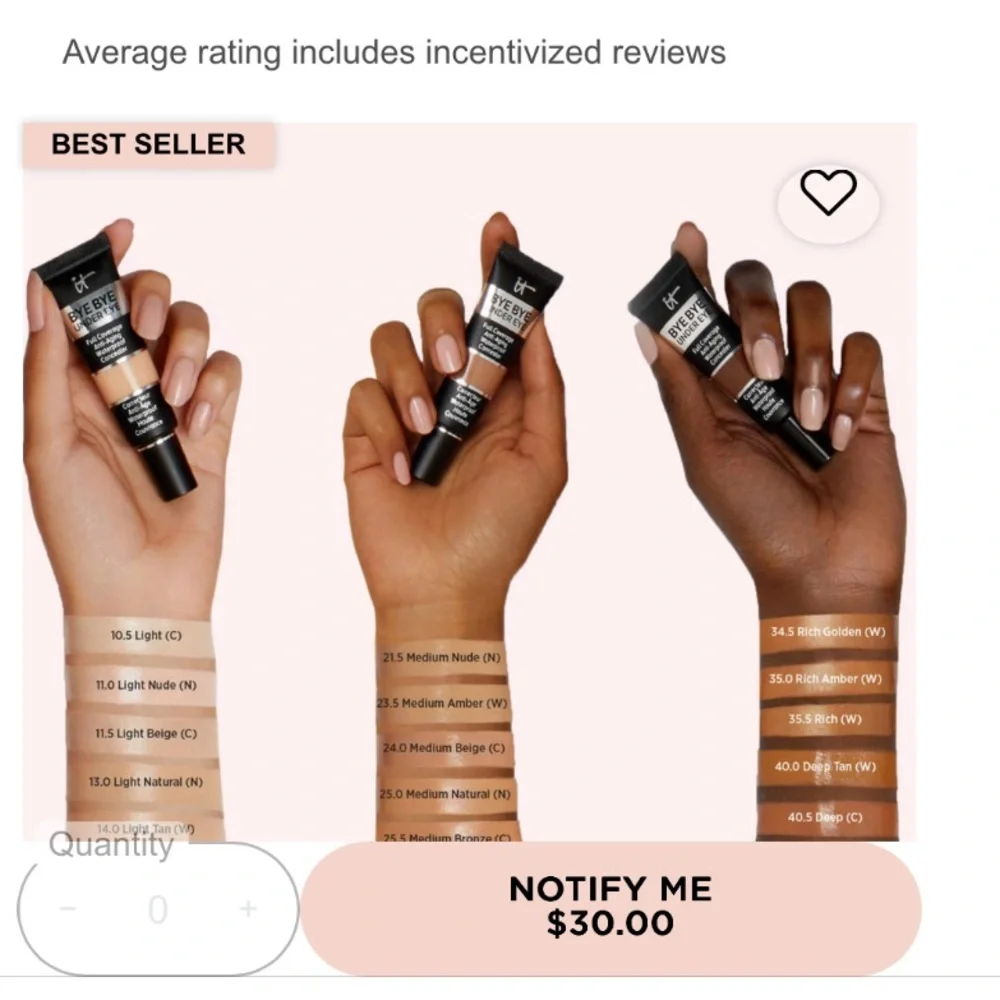 IT Cosmetics Bye Bye Under Eye Concealer - full coverage, antiaging waterproof